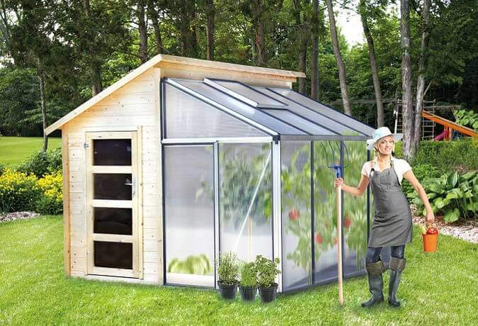 Gartenhäuser aus unterschiedlichen Materialien Holz