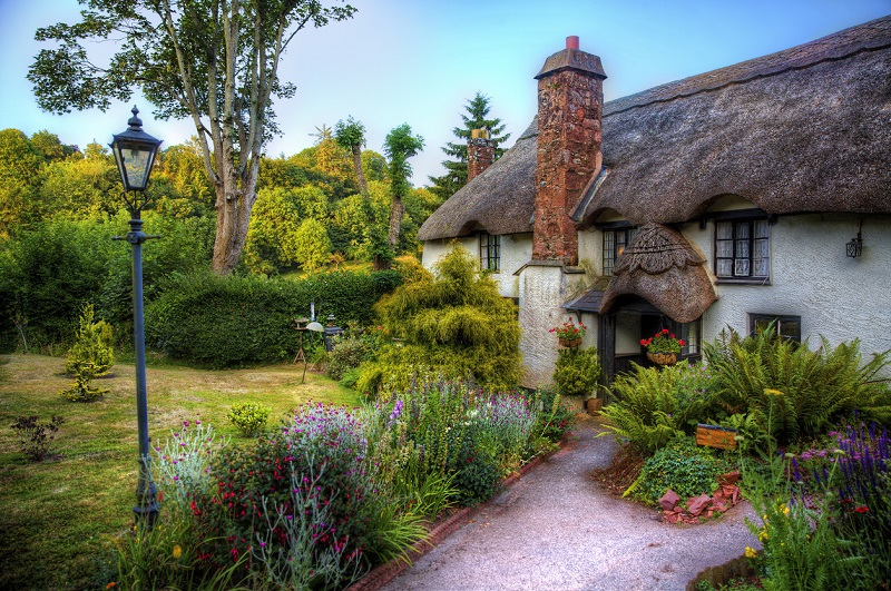 natürlicher Cottage-Garten in England