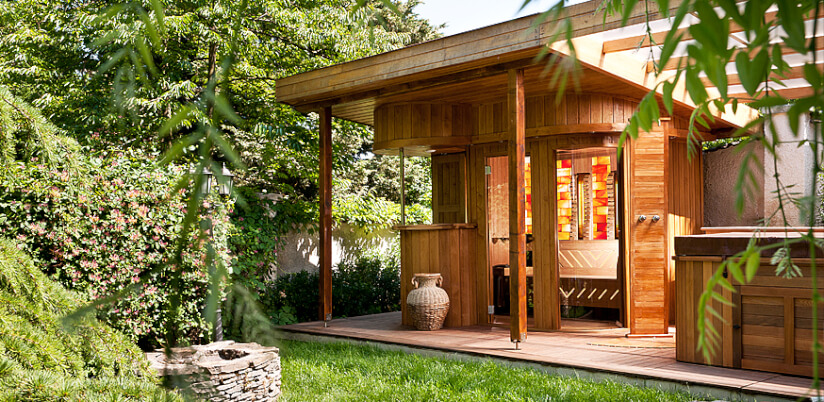 Sauna mit Terrasse
