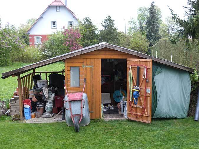 Gartenhaus & Schleppdach - die perfekte Kombination