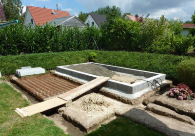 Das Fundament fürs Gartenhaus Plattenfundament Gartenhaus