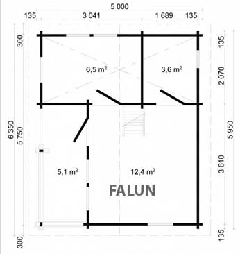 Gartenhaus Falun Grundriss