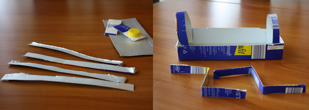 Tetrapak-Gewächshaus Schritt 3 und 4