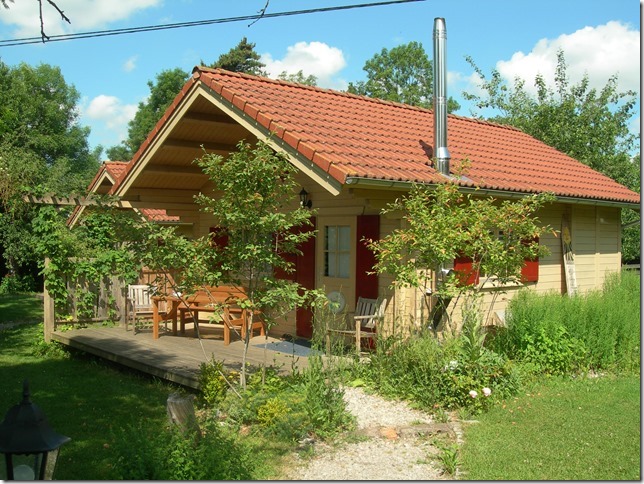 Das Blockhaus "Veilchenhaus".