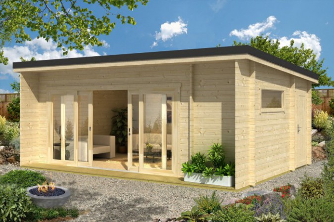 Gartenhaus & Schiebetür die perfekte Kombination