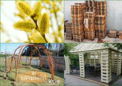 Gartenpavillon aus Weiden und Paletten – 2 Anleitungen zum Selberbauen