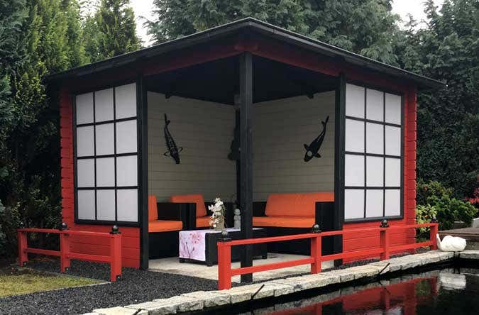 Das Gartenhaus Im Japanischen Stil