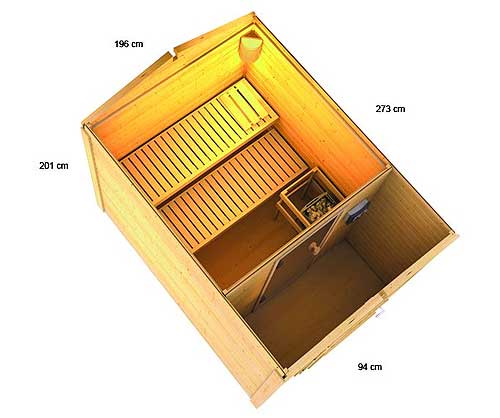 Karibu Sauna Lasse mit Vorraum