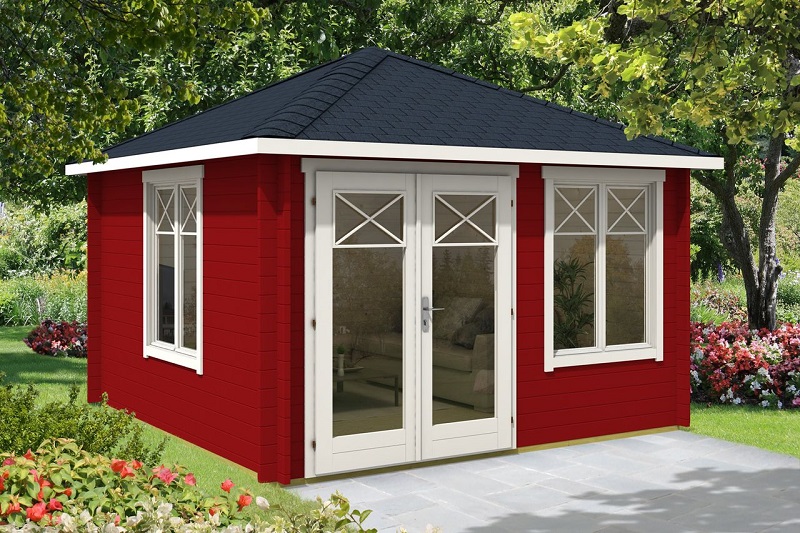 Garten gestalten mit der Farbe Rot Von Beet zu Gartenhaus