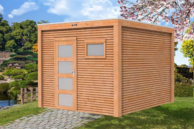 Ein Gartenhaus aus Douglasie robust und außergewöhnlich