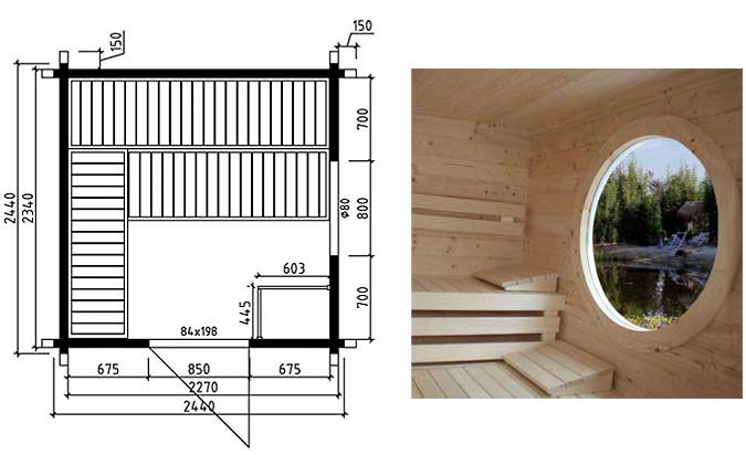 Gartensauna Cubus 70A