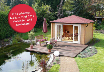 Schönstes Gartenhaus gesucht: Unser 1. Fotowettbewerb 2016 startet! Erster Fotowettbewerb der Gartenhaus GmbH