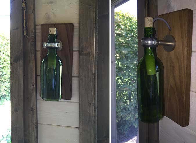 Wandleuchten aus Weinflaschen