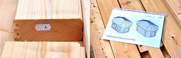 Gartenhausaufbau: Fotostory des Pavillons Borneo-44