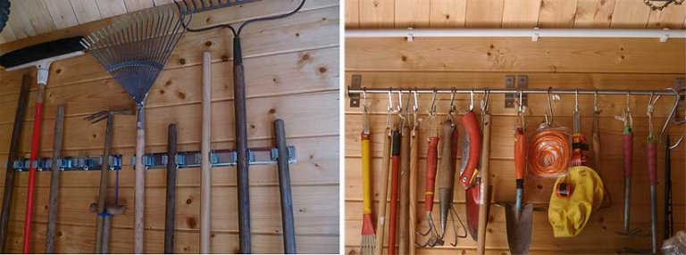 Ein Schwedenhaus als Gerätehaus und Pflanzen-Winterquartier