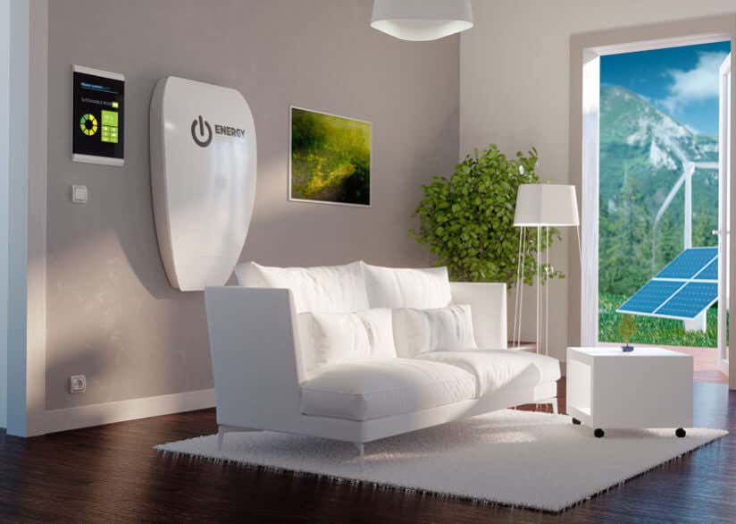 Wohnzimmer ökologisch Strom