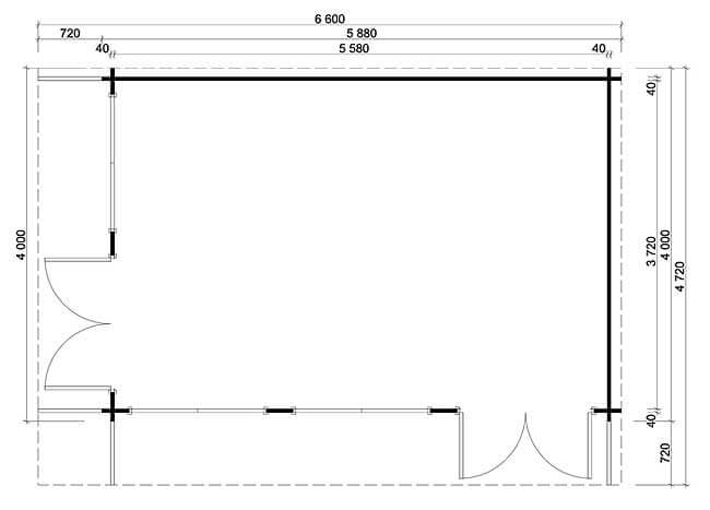 Gardenlounge Viva-40 B Grundriss