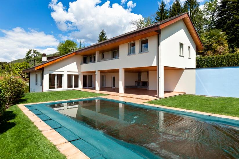 Haus Pool Abdeckung