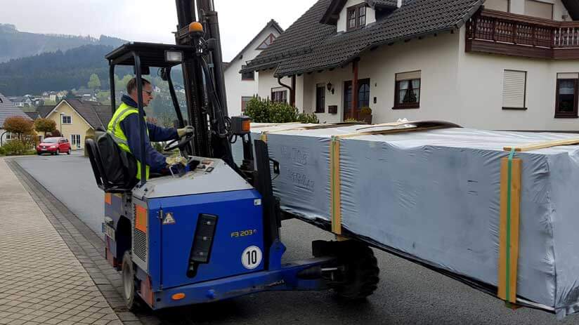 Bausatz kommt als Packstück an