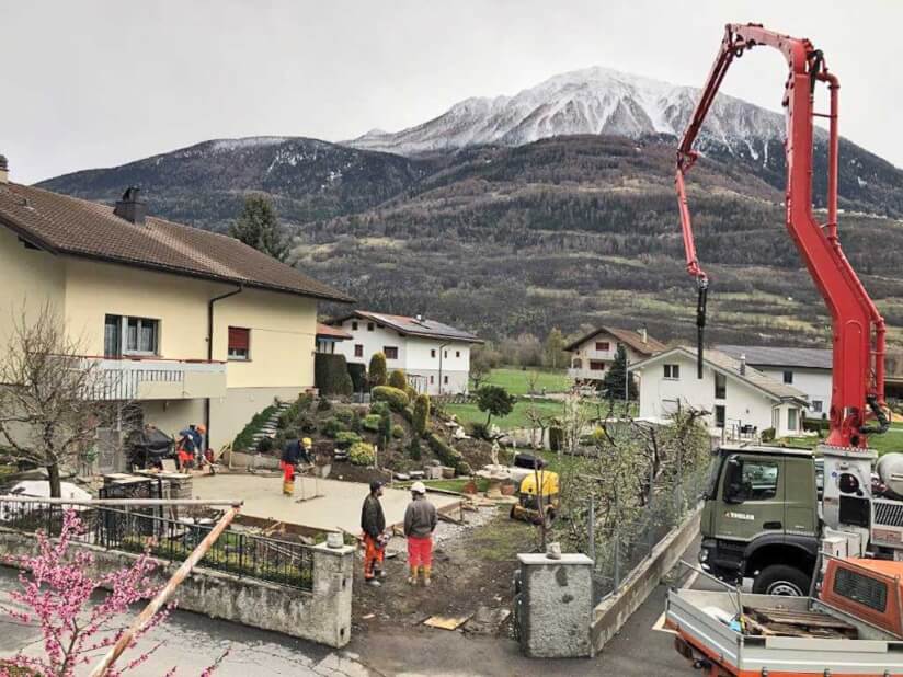 Fundament wird betoniert