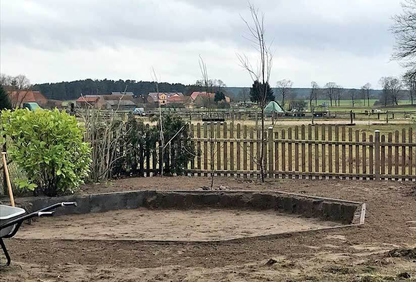 Ausschachtung für das Fundament