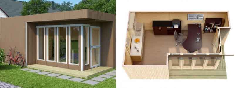 Design Gartenhaus Home Office