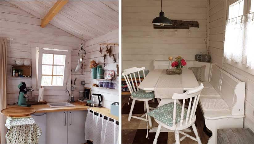 Schicke Optik: Gartenhaus Rhön im Vintage-Look