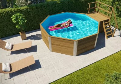 Mini Pool: Garten-Ideen zum Abtauchen! holz-pool-garten