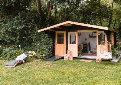Unser Gartenhaus Brüssel: Ein Traumgartenhaus mit zwei Räumen fertiges Gartenhaus Brüssel mit Einrichtung