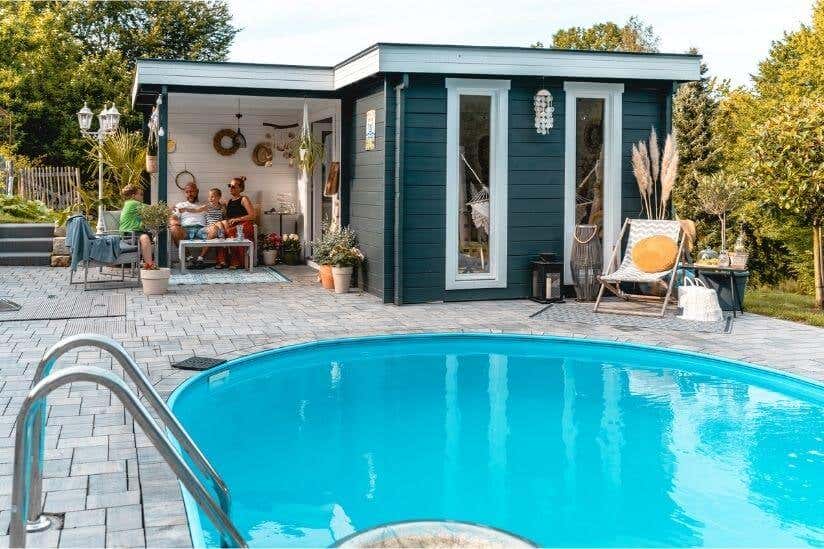 Gartenhaus Quinta Petite in Nutzung am Pool