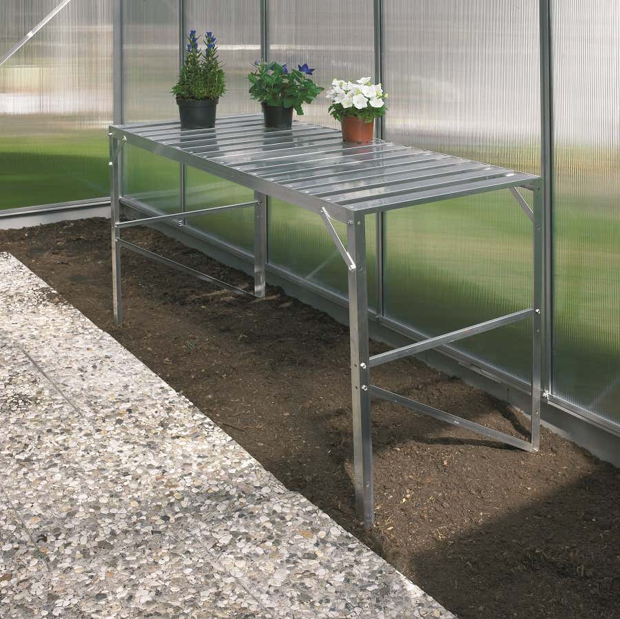 Aluminium-Tisch mit 1 Ebene