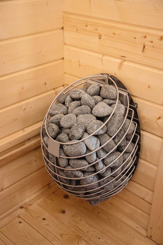 Premium Saunaofen hängend 9 kW mit Steinen